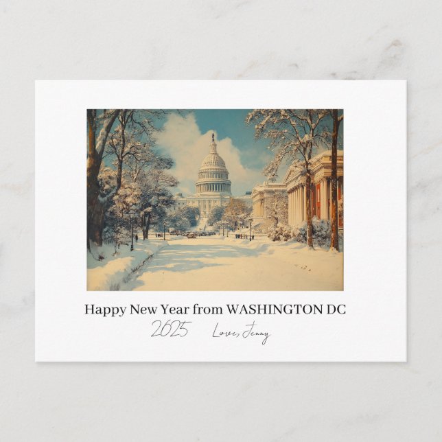 Cartes Pour Fêtes Annuelles Fête du Nouvel An de Washington (Devant)
