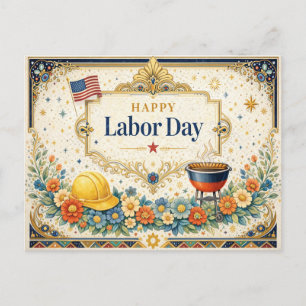 Cartes Pour Fêtes Annuelles Fête du Travail Colorée Classique Joyeuse