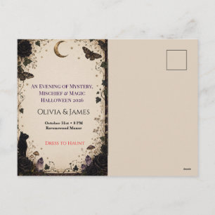 Cartes Pour Fêtes Annuelles Fête Halloween gothique Roses, Lierre sombre, Papi