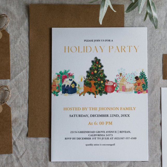 Cartes Pour Fêtes Annuelles Fête HOLIday Fête de Noël familiale (Créateur téléchargé)