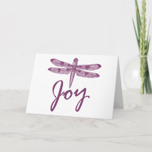 Cartes Pour Fêtes Annuelles Fête Joie Purple Dragonfly