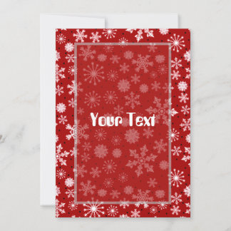 Cartes Pour Fêtes Annuelles Fête Rouge Flocon de Neige Hivernal