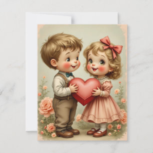 Cartes Pour Fêtes Annuelles Fête Vintage de la Saint-Valentin