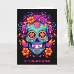 Cartes Pour Fêtes Annuelles 🌹 Fête Whimsical : Sérénade de crâne de sucre 🌹