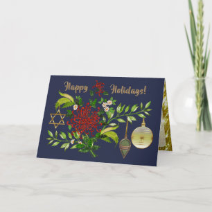 Cartes Pour Fêtes Annuelles Fêter Noël et Hanoukka Personnalisé