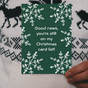 Cartes Pour Fêtes Annuelles Fêtes amusantes Noël Flocon de neige
