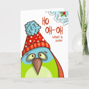 Cartes Pour Fêtes Annuelles Fêtes de Noël amusantes Dit Festive Oiseau