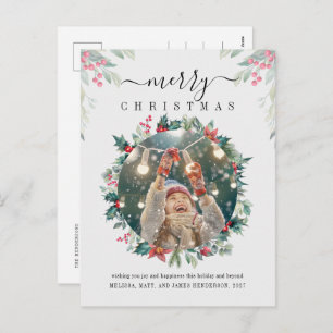 Cartes Pour Fêtes Annuelles Fêtes de Noël Baies rouges Photo