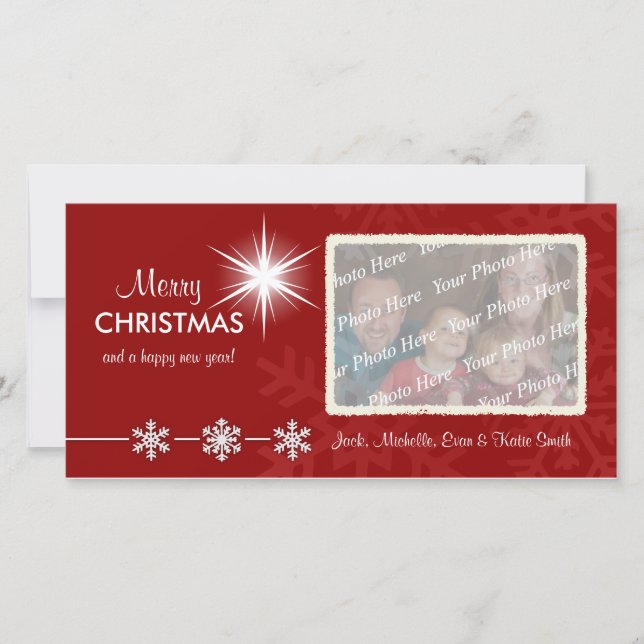 Cartes Pour Fêtes Annuelles Fêtes de Noël Cartes photos Customisés (Devant)