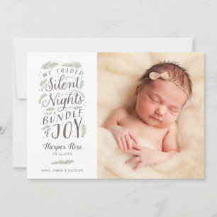 Cartes Pour Fêtes Annuelles Fêtes de Noël du premier bébé