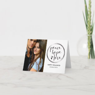 Cartes Pour Fêtes Annuelles FÊTES ESPOIR DE PAIX AMOUR PHOTO - Minimaliste