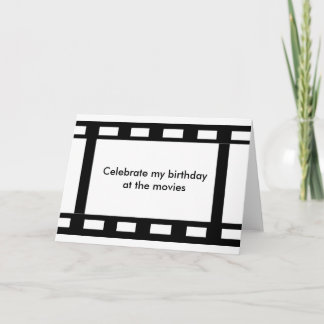 Cartes Pour Fêtes Annuelles Fêtez mon anniversaire à l'Invitation des films
