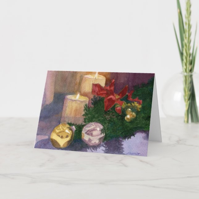 Cartes Pour Fêtes Annuelles Feu de Noël (Devant)