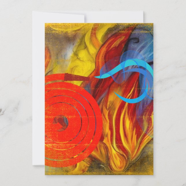 Cartes Pour Fêtes Annuelles Feu de pompier (Devant)