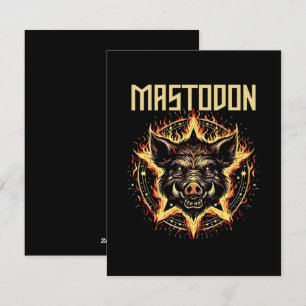 Cartes Pour Fêtes Annuelles Feu de sanglier Mastodonte