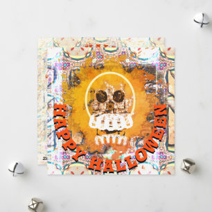 Cartes Pour Fêtes Annuelles Feu et Flamme Joy Halloween Crâne