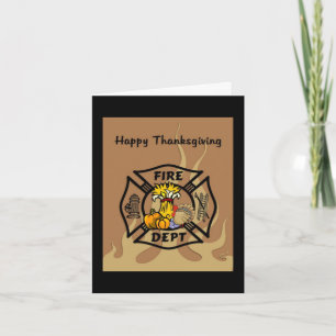 Cartes Pour Fêtes Annuelles Feu Thanksgiving