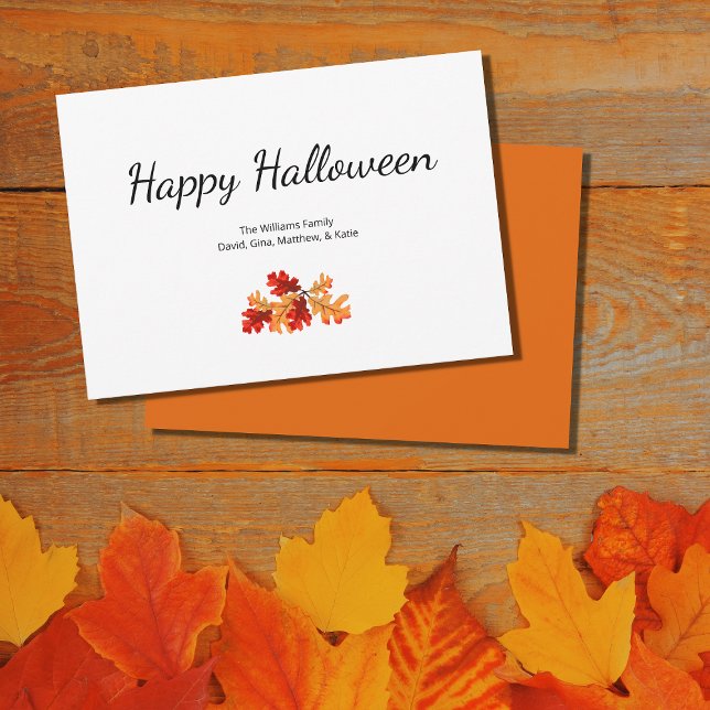 Cartes Pour Fêtes Annuelles Feuillage d'automne élégant Joyeux Halloween  (Créateur téléchargé)