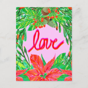 Cartes Pour Fêtes Annuelles Feuillage de Noël - Amour