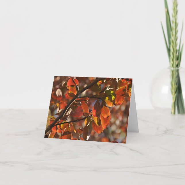 Cartes Pour Fêtes Annuelles Feuille d'Autum (Devant)