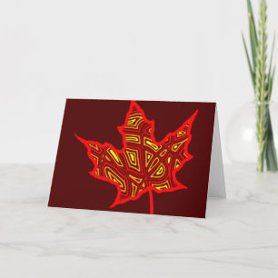 Cartes Pour Fêtes Annuelles Feuille d'incendie - Customisée