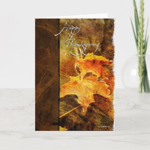 Cartes Pour Fêtes Annuelles Feuilles automnales Vintages