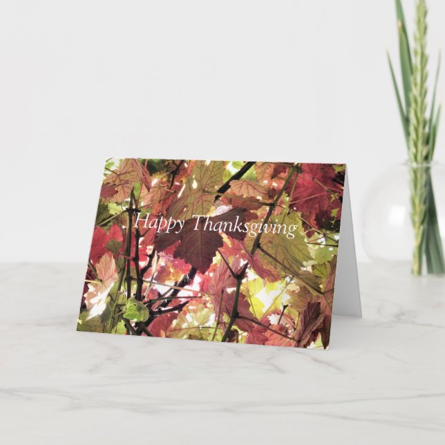 CARTES POUR FÊTES ANNUELLES FEUILLES D'AUTOMNE (Devant)