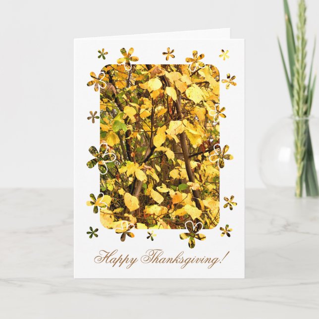 CARTES POUR FÊTES ANNUELLES FEUILLES D'AUTOMNE (Devant)