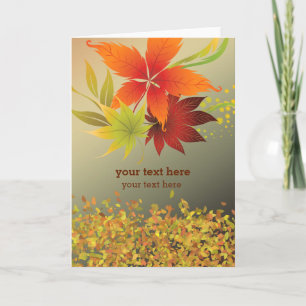 Cartes Pour Fêtes Annuelles Feuilles d'automne