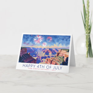 Cartes Pour Fêtes Annuelles Feux d'artifice du 4 juillet du Grand Canyon Natio