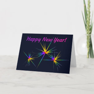 Cartes Pour Fêtes Annuelles Feux d'artifice intérieurs vierges pour la nouvell