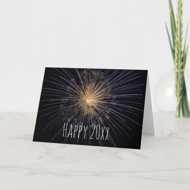 Cartes Pour Fêtes Annuelles Feux d'artifice personnalisés pour le Nouvel An (Devant)