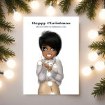 Cartes Pour Fêtes Annuelles Feux de Noël<br><div class="desc">Carte de vacances de Noël avec accent afro-américain personnalisable selon vos spécificités</div>