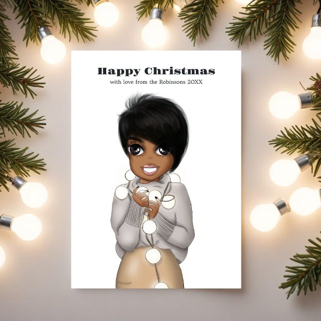 Cartes Pour Fêtes Annuelles Feux de Noël (Christmas)