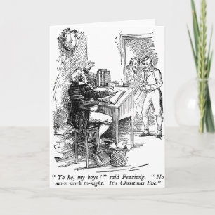 Cartes Pour Fêtes Annuelles Fezziwig (avec texte)