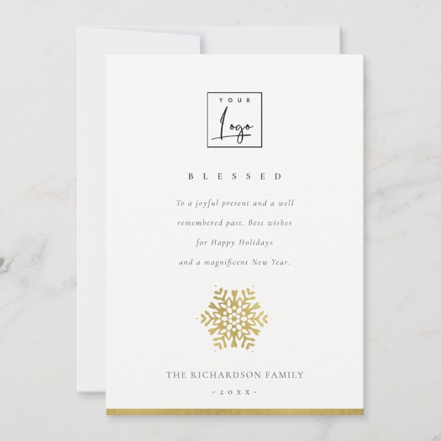 CARTES POUR FÊTES ANNUELLES FICELLES DE LUMIÈRE DE FLOCON DE NEIGE D'OR DE (Devant)