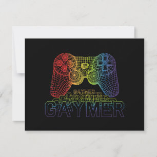 Cartes Pour Fêtes Annuelles Fier Gaymer, Gay Pride Gaming