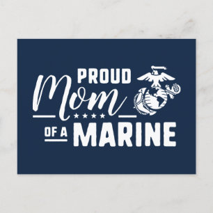 Cartes Pour Fêtes Annuelles Fier maman d'une Marine - Blanc