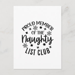 Cartes Pour Fêtes Annuelles Fier Membre du club de la liste des vilains Noël