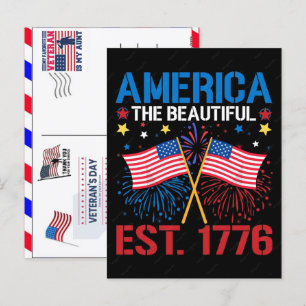Cartes Pour Fêtes Annuelles Fier Vétéran 250 Ans Amérique 1776 2026