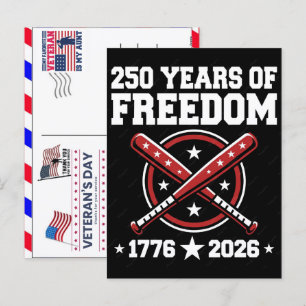 Cartes Pour Fêtes Annuelles Fier Vétéran 250 Ans Amérique 1776 2026