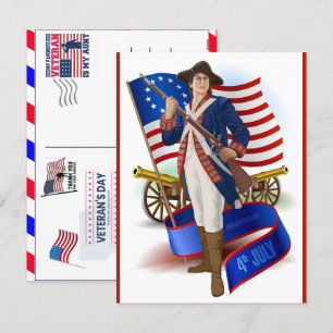 Cartes Pour Fêtes Annuelles Fier Vétéran 250 Ans Amérique 1776 2026