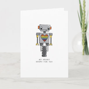 Cartes Pour Fêtes Annuelles Fierté du robot de de LGBT Valentine