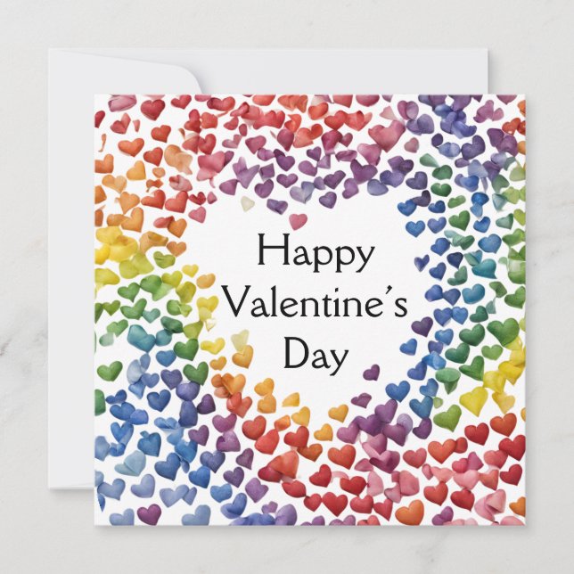 Cartes Pour Fêtes Annuelles Fierté générée par l'IA Saint-Valentin LGBTQ (Devant)