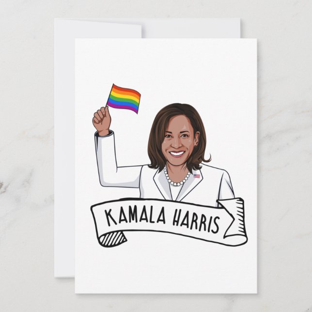 Cartes Pour Fêtes Annuelles Fierté heureuse de Kamala Harris (Devant)