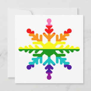 Cartes Pour Fêtes Annuelles Fierté LGBTQ Arc-en-ciel Drapeau de Noël Flocon de