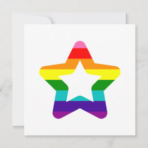 Cartes Pour Fêtes Annuelles Fierté LGBTQ - drapeau arc-en-ciel étoile de Noël 