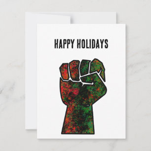 Cartes Pour Fêtes Annuelles fierté noire drapeau rouge vert poing panafricain