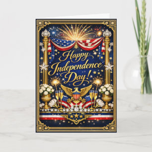 Cartes Pour Fêtes Annuelles Fierté Patriotique Joyeuse Fête de l'Indépendance