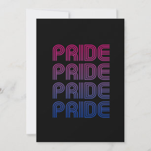 Cartes Pour Fêtes Annuelles Fierté Rétro Bisexuelle